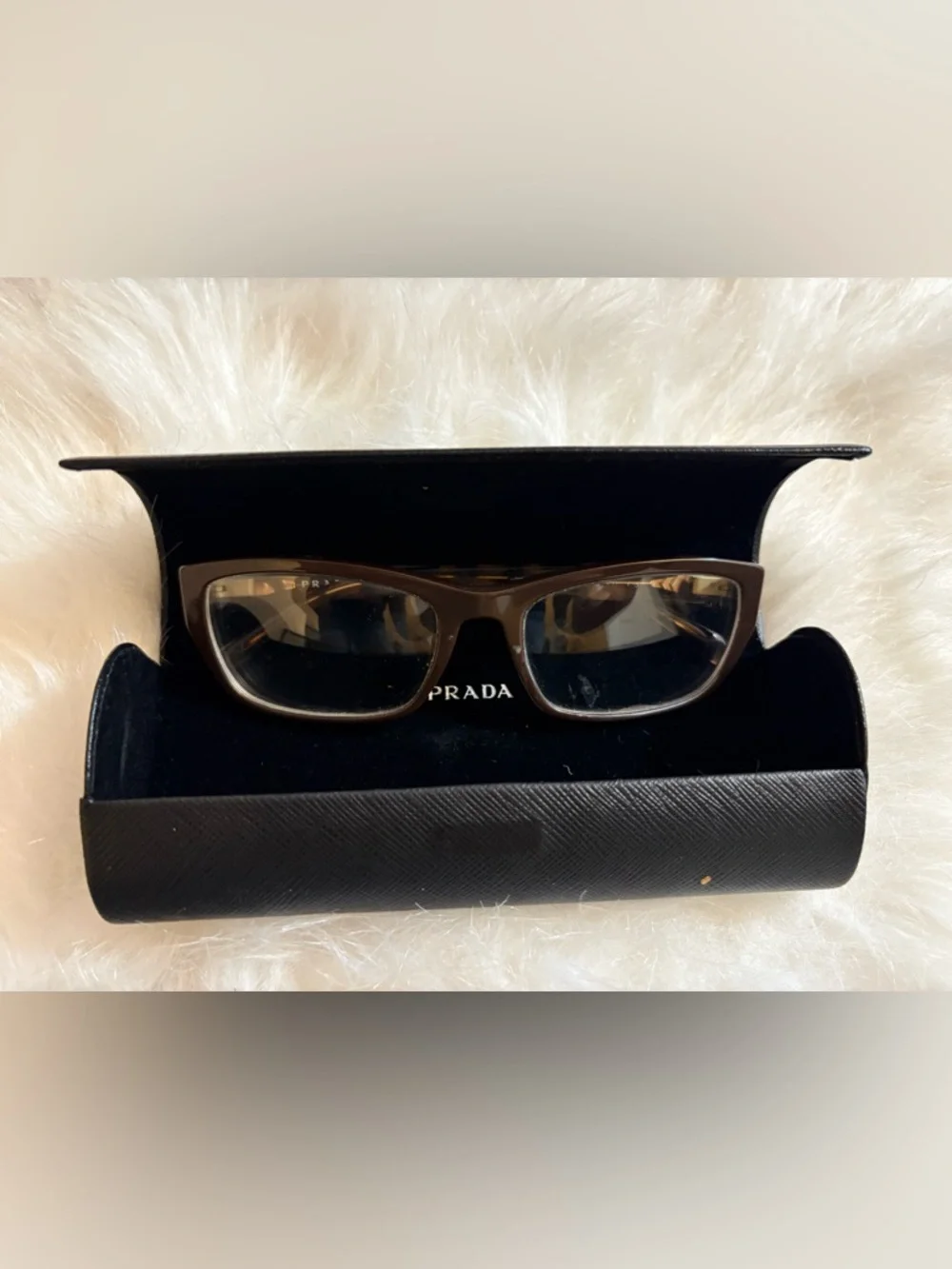 Prada Brown Rectangular Women's Glasses - Picture 2 of 9